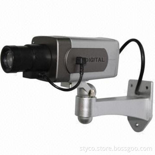 Wireless CCTV Dummy Camera with Blinking LED, Box Camera Style, ABS Material